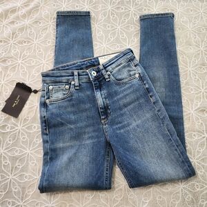 Rag & Bone Nina High Rise Skinny Jeans In Exmoor Wash Size 24
